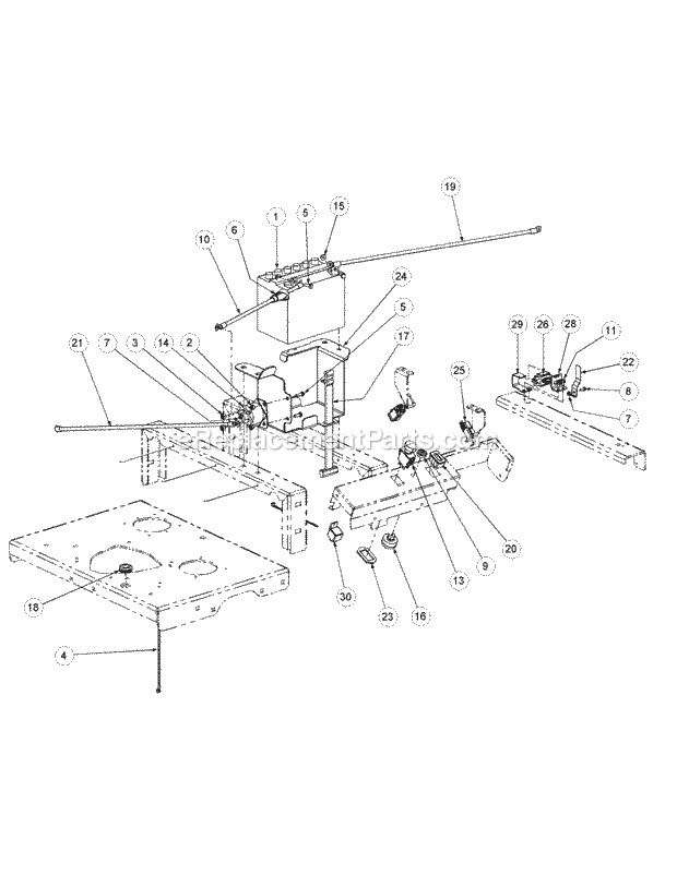 Electrical Assembly Diagram and Parts List for M60-KW 53CH5D8X750 Cub Cadet Sprayer